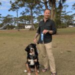 Rooster, a one year old Bernese Mountain Dog, after finishing his manners training